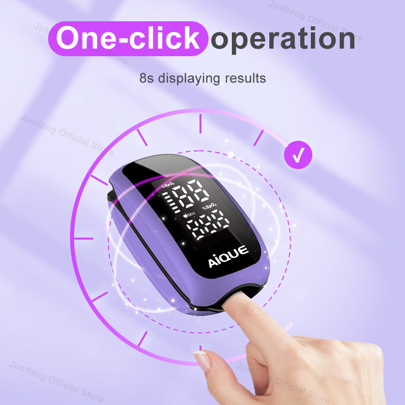 AiQUE Purple Rechargeable Oxim - огляд і ціна Pulse Oximeter Fingertip Rechargeable
