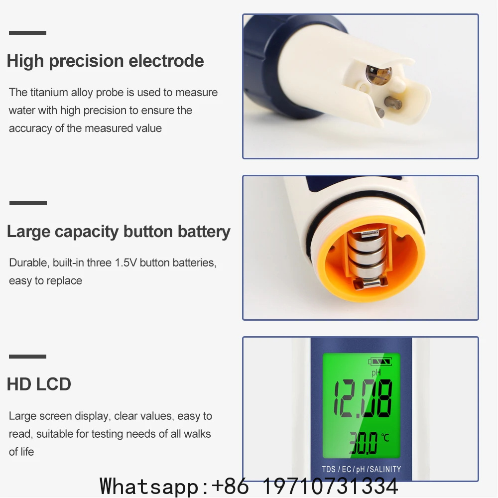 5 In 1 Digital PH Meter TDS EC - огляд і ціна Ph Meter Digital Water Tester