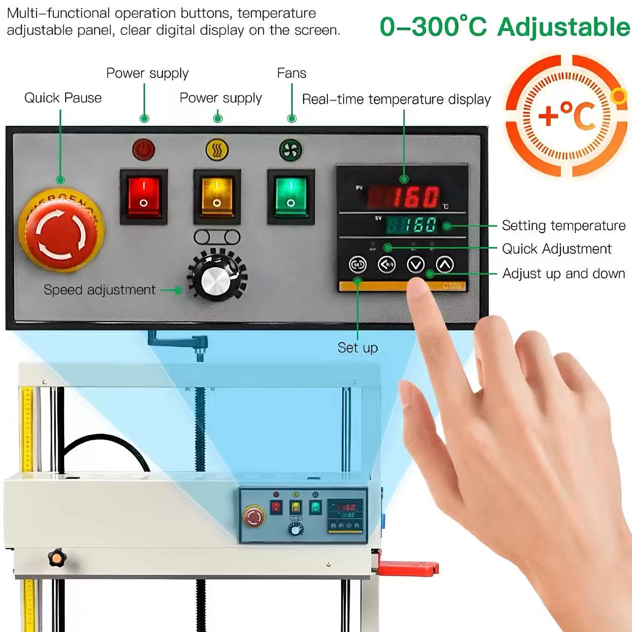 Vertical Continuous Band Seale - огляд і ціна Plastic Bag Impulse Heat Sealer