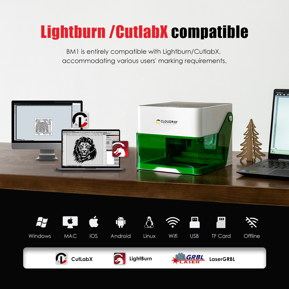 Cloudray 5000mw CNC Mini Laser - огляд і ціна Fiber Laser Marking Machine 30W