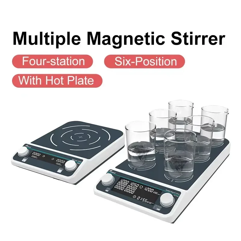 Four-station Six-Position Mult - огляд і ціна Lab Magnetic Stirrer Hot Plate