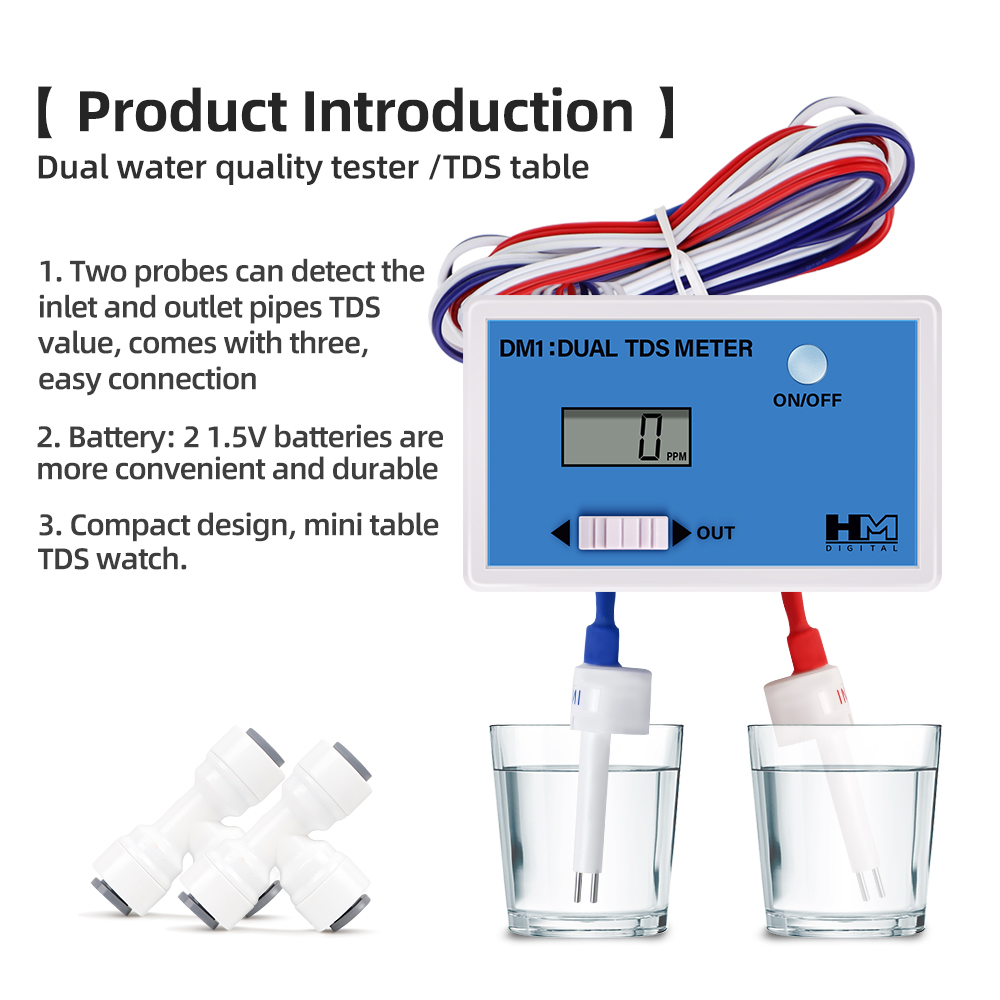 DM1 Dual TDS Water Quality Tes - огляд і ціна Ph Meter Digital Water Tester
